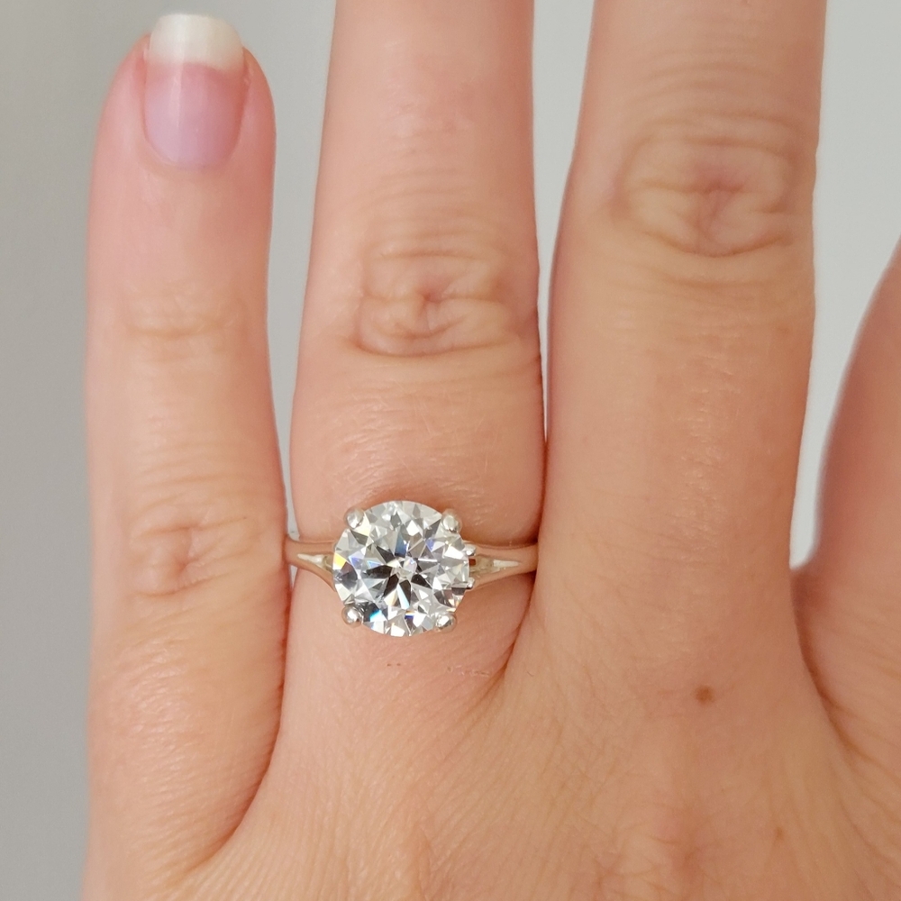 New 4ct Certified Moissanite Engagement Ring - Picture 3 of 10